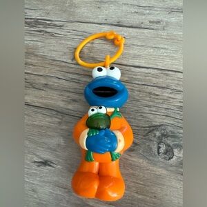 Vintage Sesame Street Cookie Monster Clip-On Toy